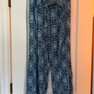 J. McLaughlin Navy and Cream palazzo pants - perfect pool/beach/summer ware